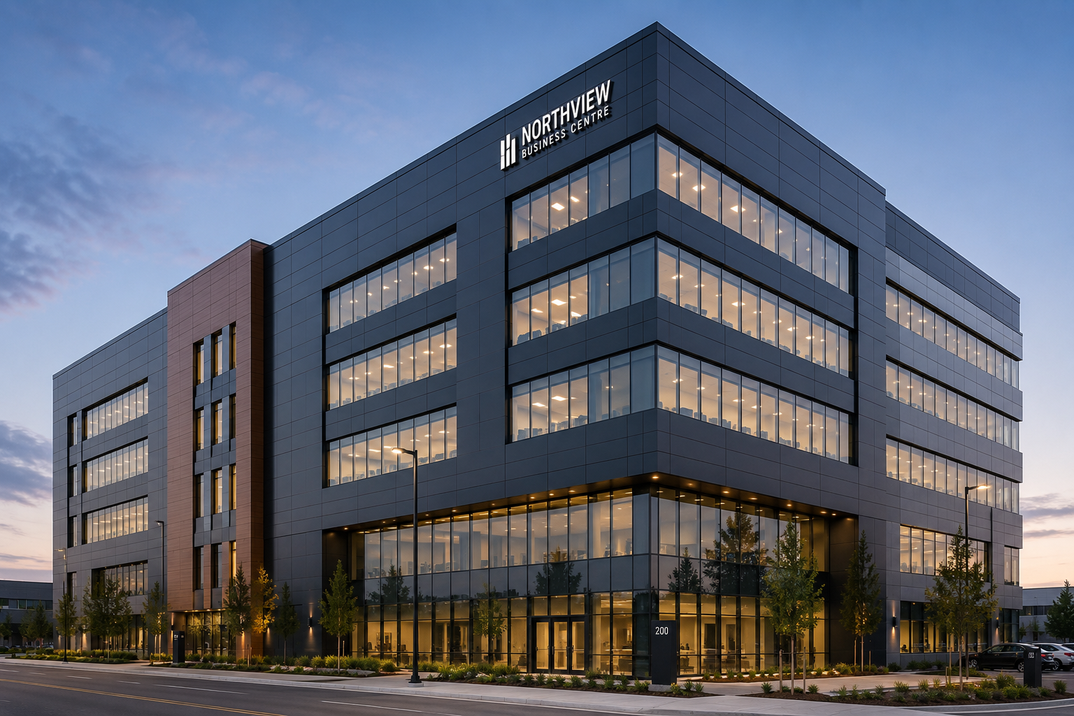 ACM metal panel facade installation